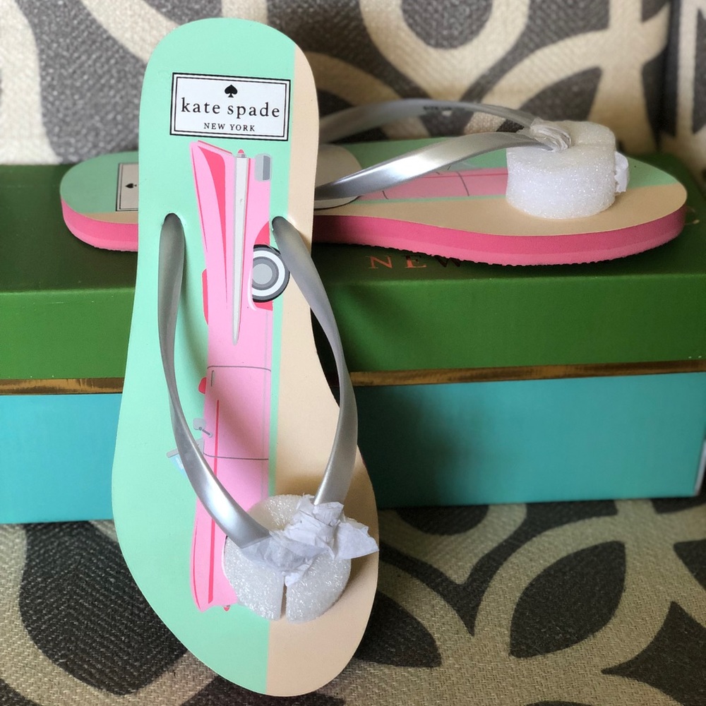 Kate Spade Nassau Convertible Print Flip Flops